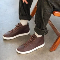 CLAE MEN'S BRADLEY MID COCOA LEATHER