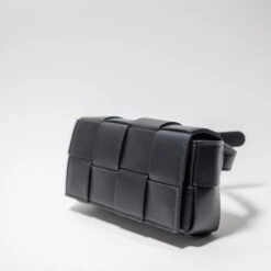 WOVEN RECTANGLE WAIST-BLACK