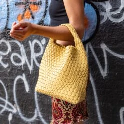 WOVEN HOBO-YELLOW